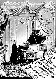 シュイタイングレーバーのグランドピアノを愛奏するフランツ・リスト